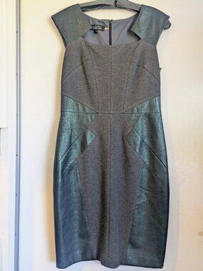 Teri Jon - Viscose Grey Dress